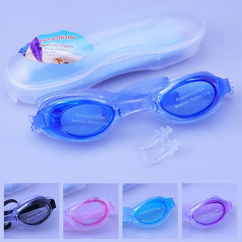 Hot-Selling Recommended Waterproof Swimming Goggles Unisex Swimming Goggles Flat Light  Adjustable Multi-Color