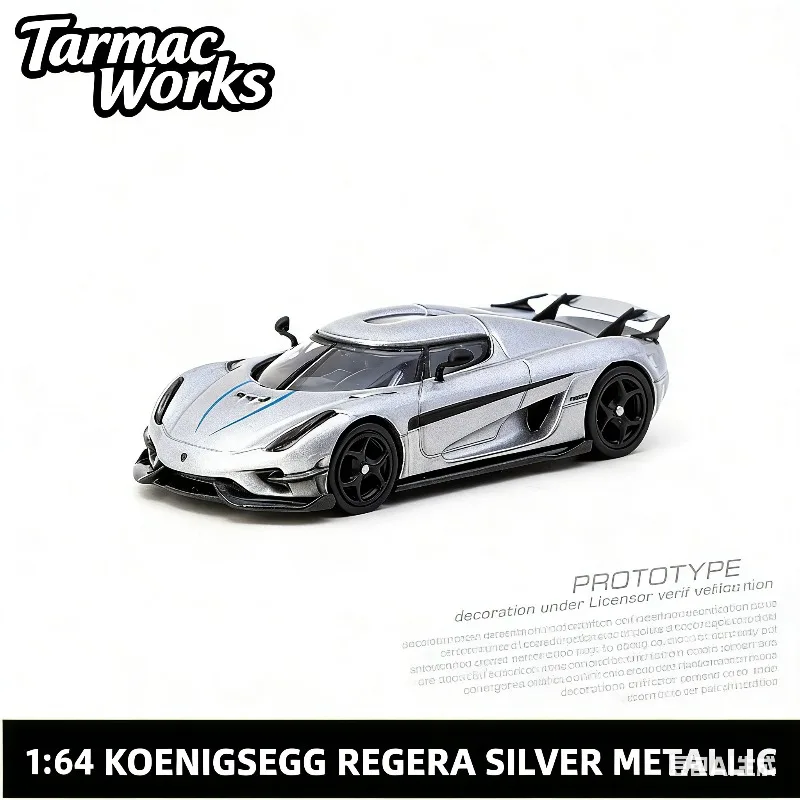 

TW 1:64 Regera Silver Metallic Cast-Polymer Replica Alloy Car Model, Boys' Holiday Gift Toy, Adult Collection Decoration Item.