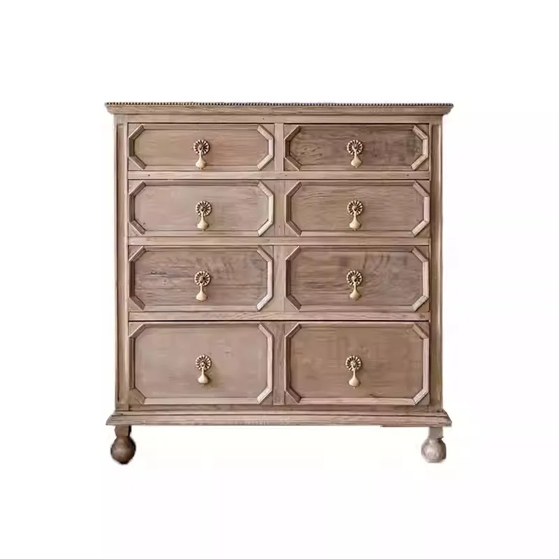

American retro French solid wood porch cabinet creative living room design practical bedroom wall decoration cabinet