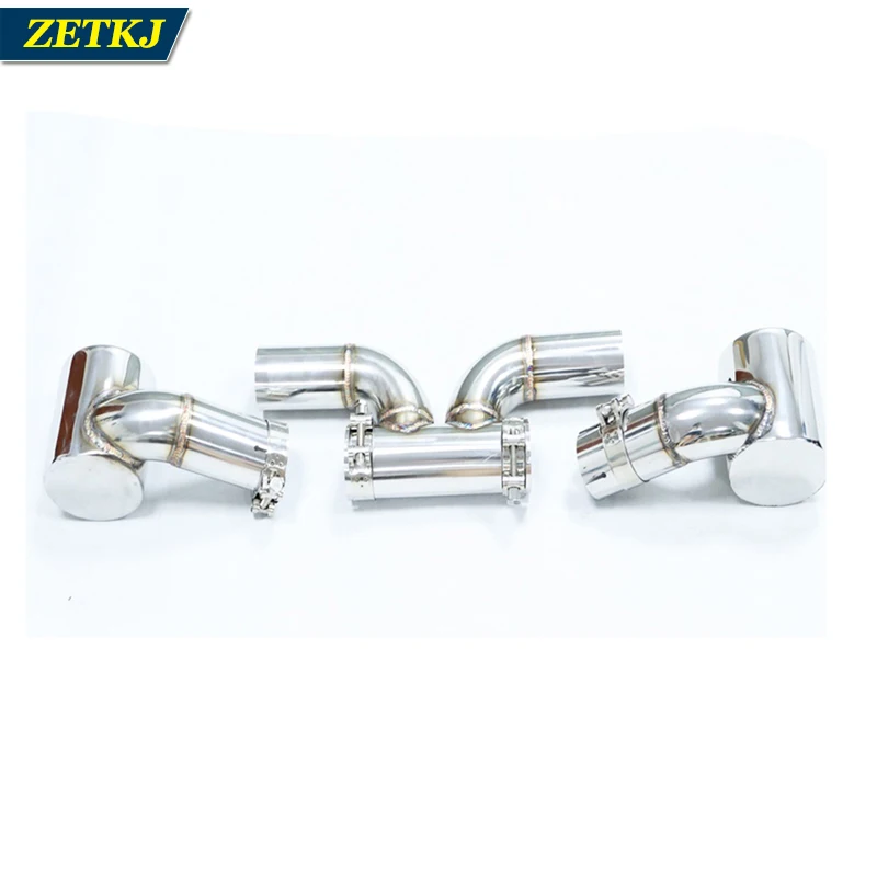 Stainless Steel Simple Exhaust Pipe Muffler Car Exhaust System Components For Porsche 718 Tuning