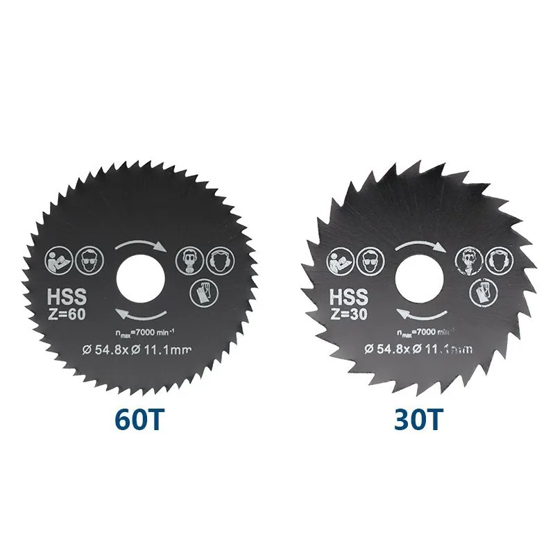 Mini Circular Saw Blade 54.8x11.1mm 30/60T Multitool Cutting disc Metal Plastic Ceramic Wood Cutting Blade Woodworking Saw Blade