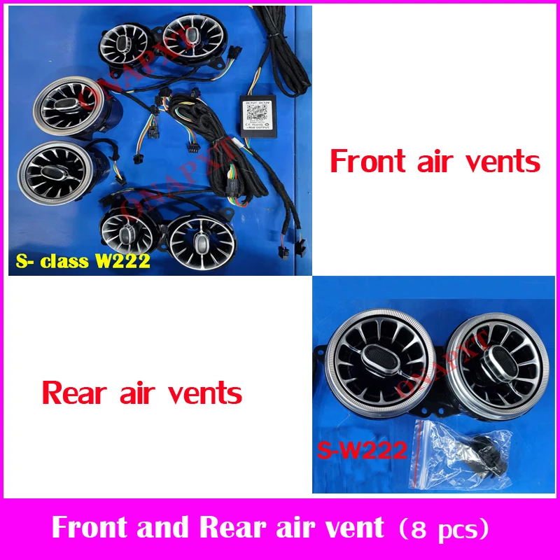 Led Voor Benz A/C/E/S/V/Cla/Gla/Glc W176 W205 w213 W222 W447 W117 W156 X253 Bluetooth App Nozzle Omgevingslicht Air Vent Turbine
