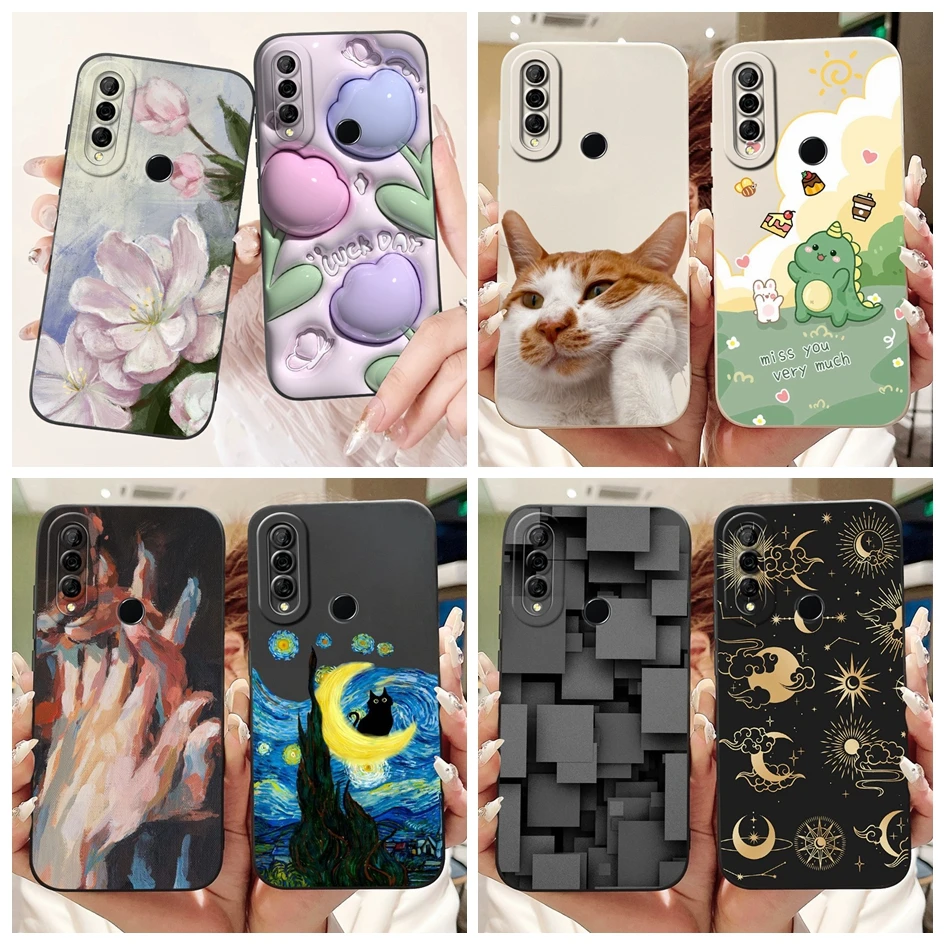 For Honor 10i Case HRY-LX1T Camera Protection Cover Popular Flower Art Painted Soft Fundas For Honor 20 Lite 20e 20i Phone Cases