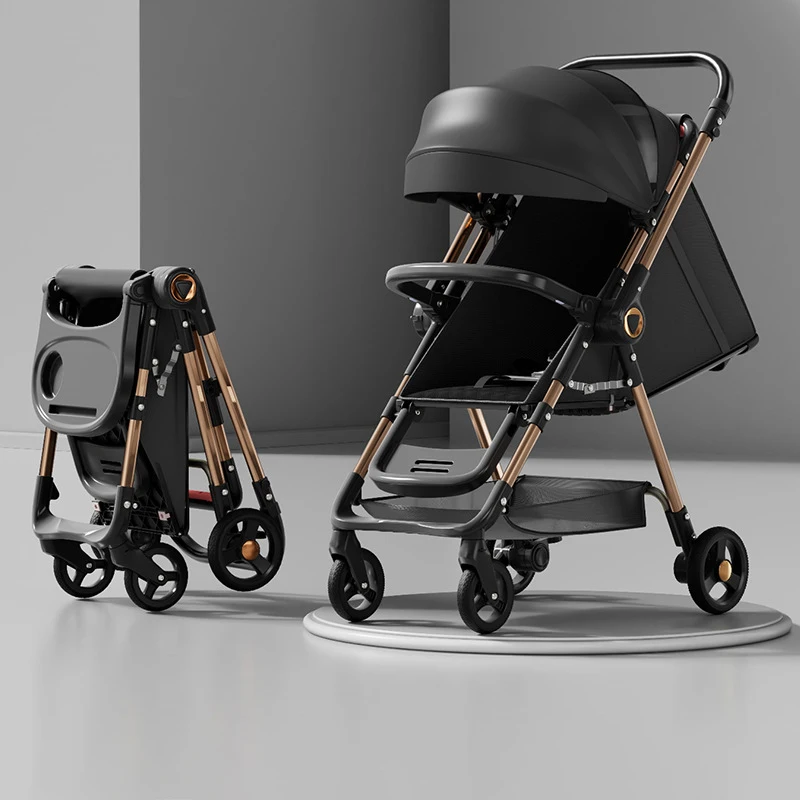 

Настраиваемая металлическая детская коляска: легкая, складная, с рамой из алюминиевого сплава, двойными ручками, грузоподъемность 20 кг, для путешествий