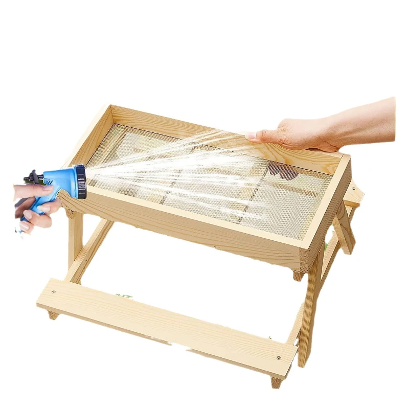 

Lawn Chicken Mallard Duck Feeder Wooden Dining Table Feeder