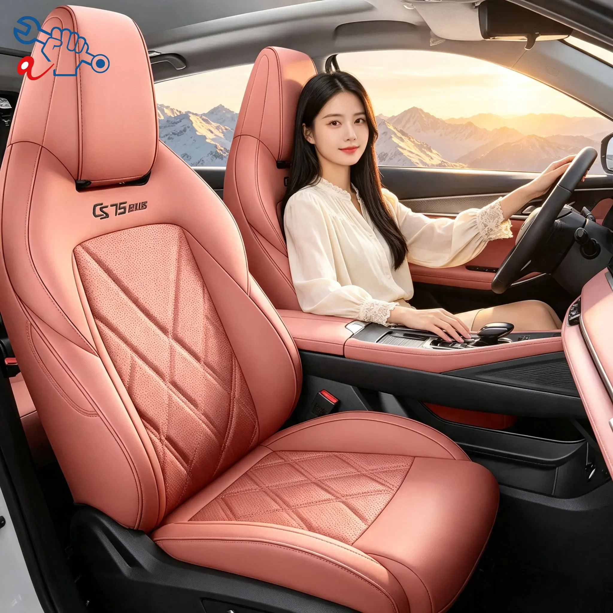 Left‑Drive Car Seat Cover For Changan CS75 PLUS 2022‑2026 All‑Weather Auto Seat Cushion Modified Interior Full Surround Seat