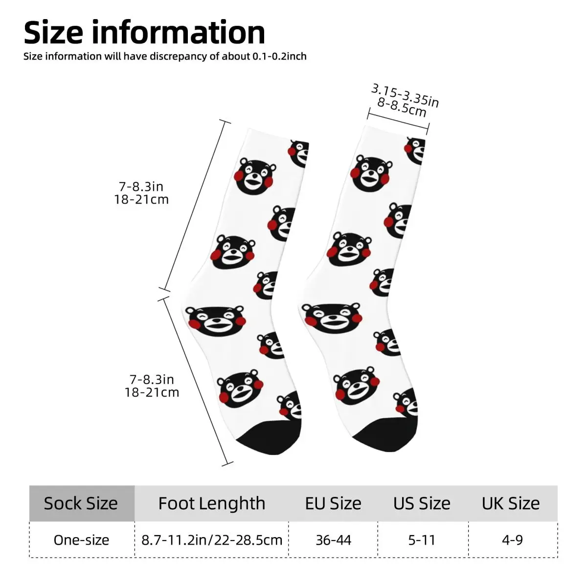 Chaussettes de football respirantes unisexes à motif de mascotte d'anime japonais, chaussettes chaudes et fraîches, chaussettes mignonnes, 275 amons, hiver