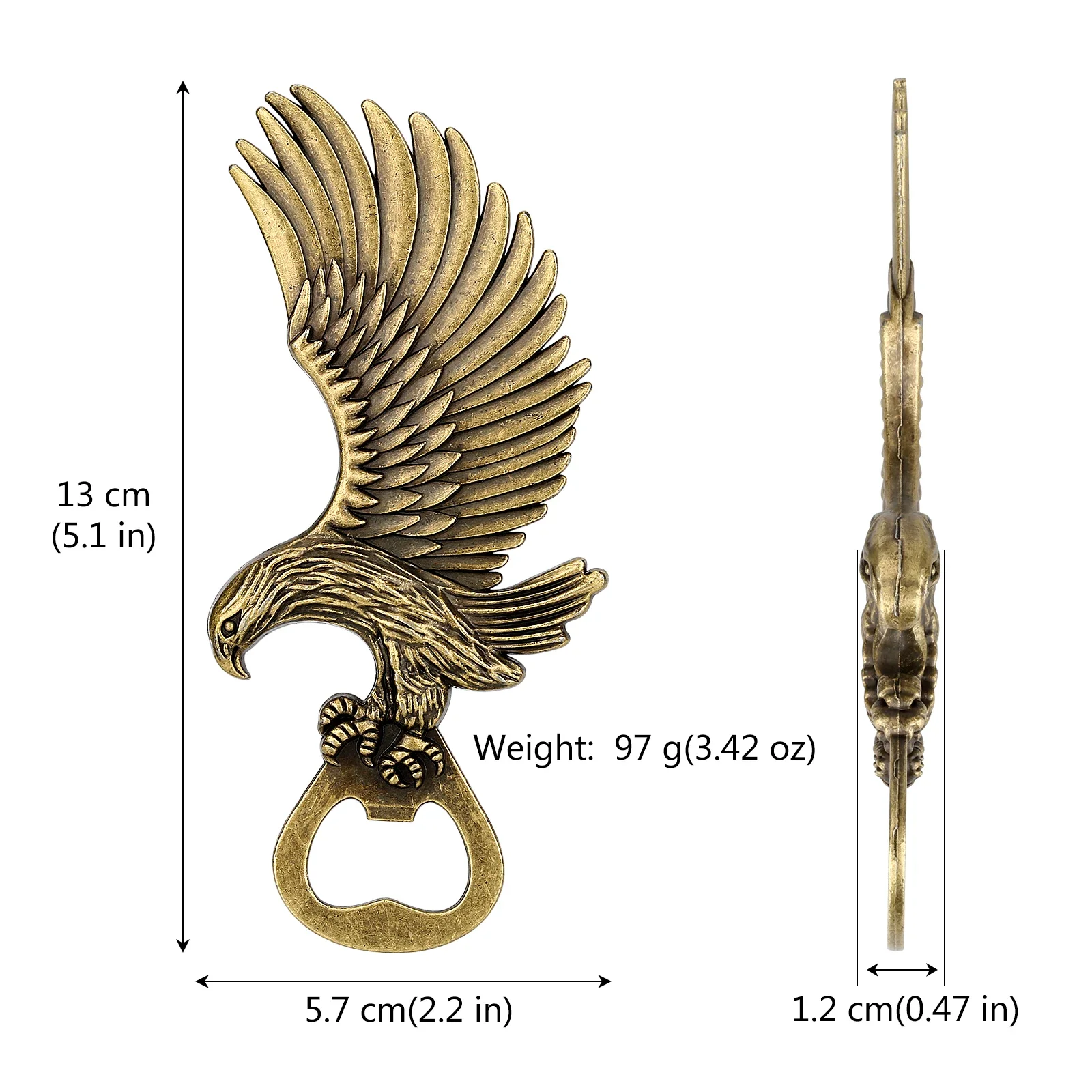 Wholesale 5pcs Retro Fly Eagle Bottle Opener Bronze Metal Handle Beer Opener Beer Small Gift Kitchen Bar Tool