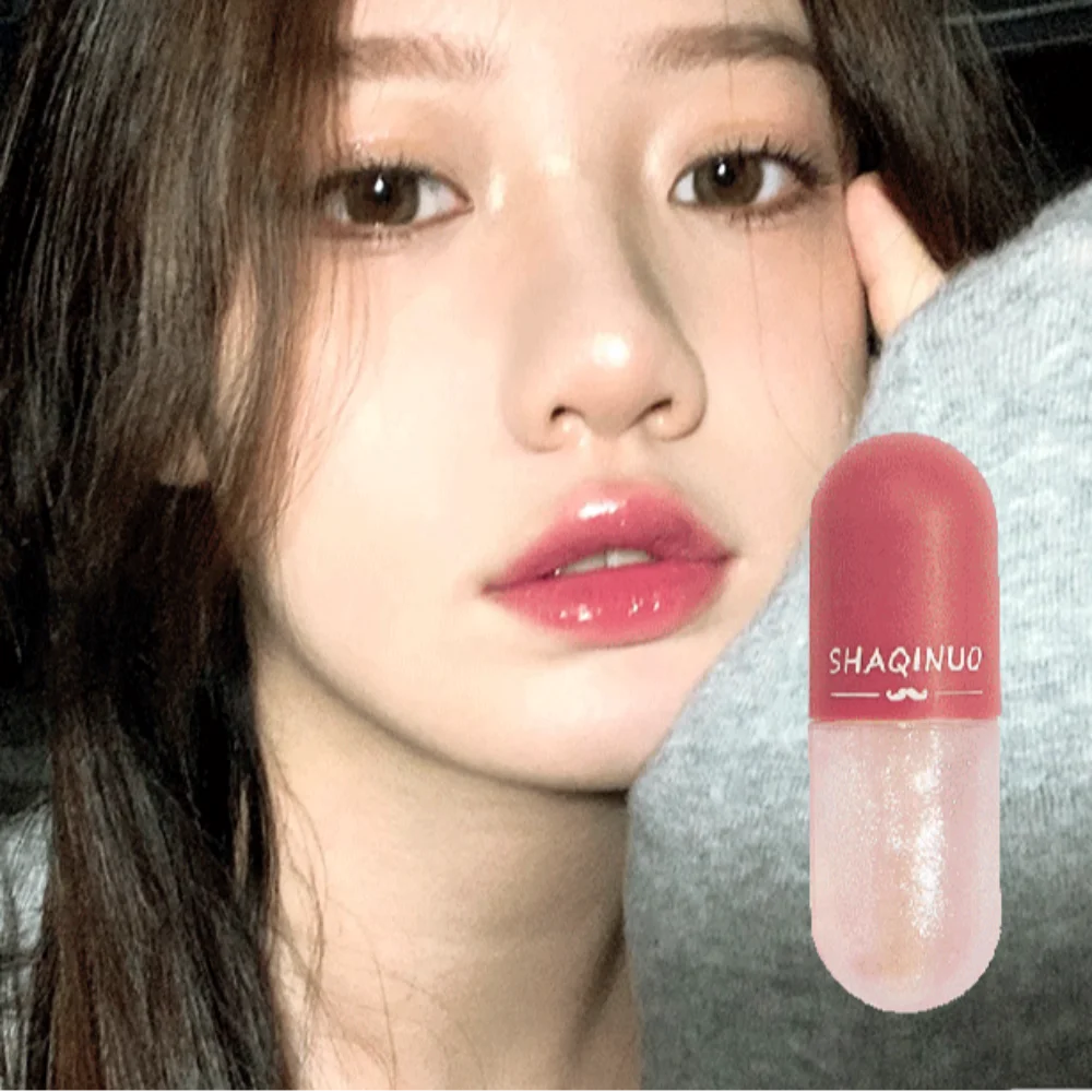 โปร่งใสมินิแคปซูลลิปสติกน้ําคริสตัลเปลี่ยนสี Lip Stick 6 สี Moisturizing Lip GLOSS ผู้หญิงแต่งหน้า