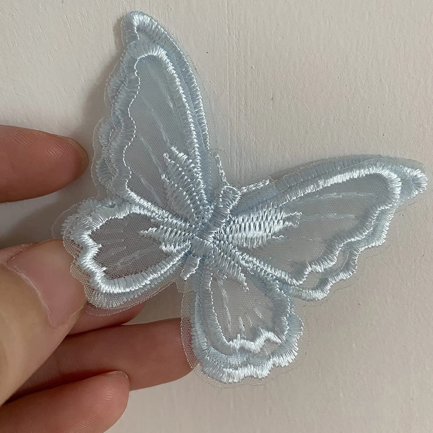 10 Uds bordado mariposa coser hierro en parche insignia boda vestido de novia apliques bordados artesanía de costura DIY