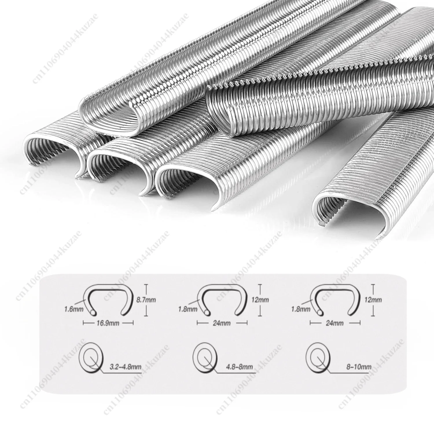 Galvanized C-Type Heavy Duty Staples C17 C24, Fastening Nails for Chicken Cage & Car Seat Upholstery Fixing