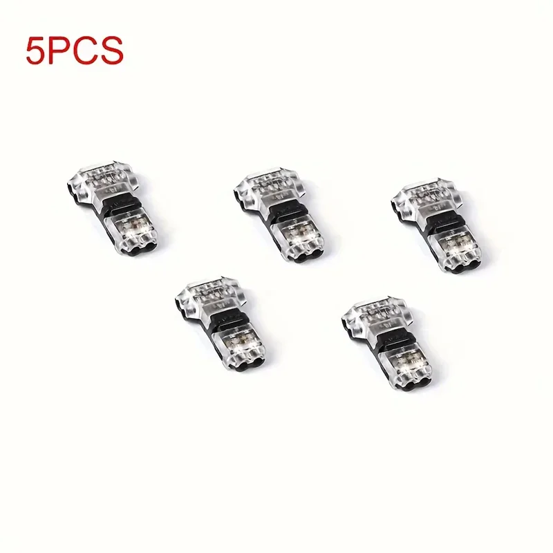 5/10Pcs 2Pin Pluggable สายไฟ Quick Splice สายไฟ CRIMP เทอร์มินัลสําหรับสายไฟสายไฟ 8-22AWG LED รถตัวเชื่อมต่อ