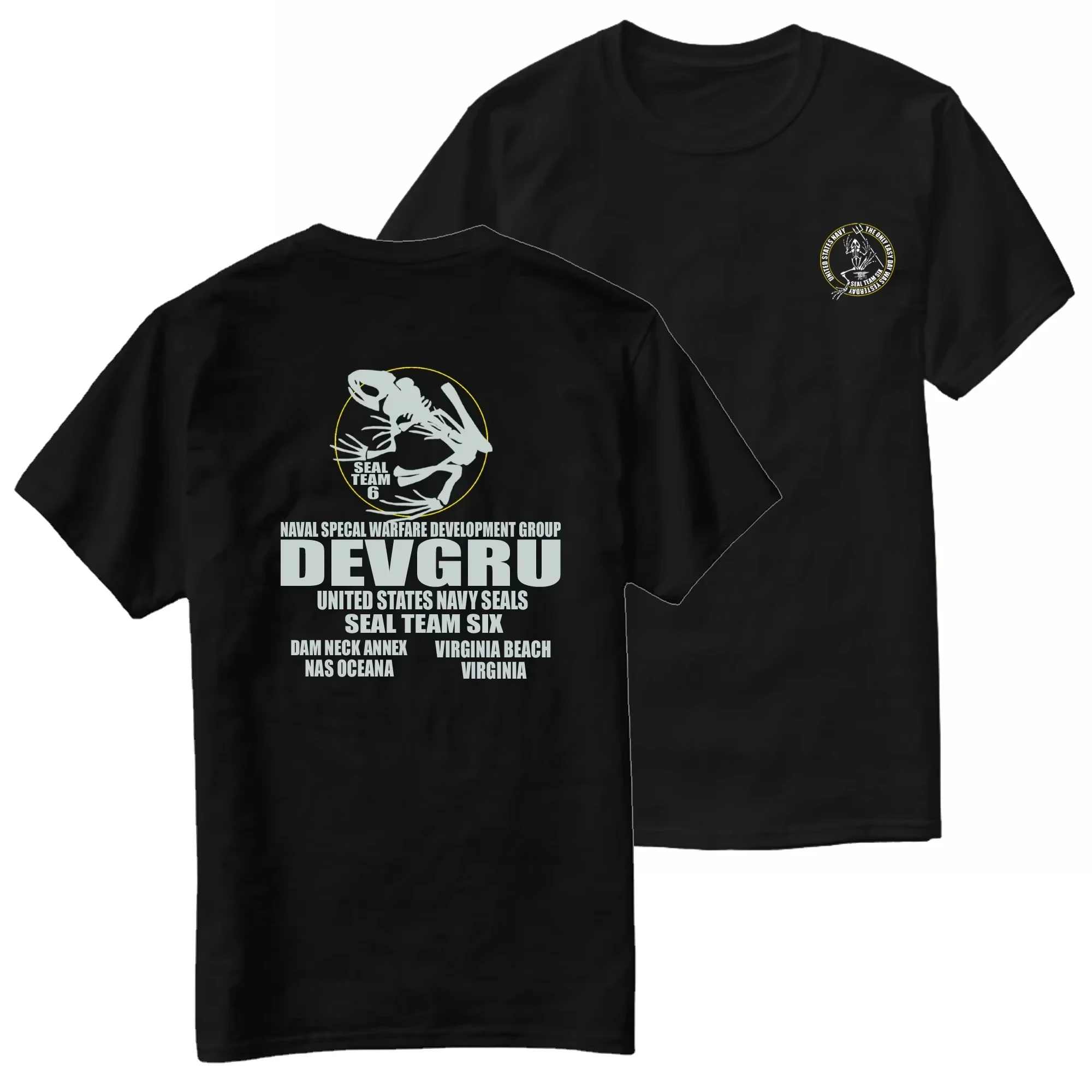 Naval SEALs DEVGRU 100% Cotton O-Neck Summer Short Sleeve Casual Mens T-shirt Seal Team 6 Six Frog Skeleton T-Shirt Size S-4XL
