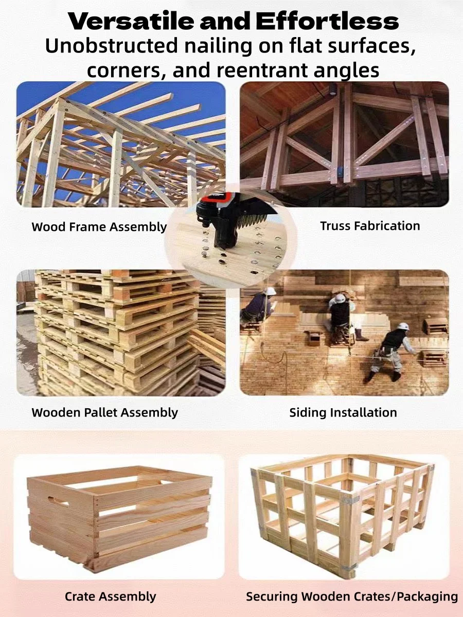 T50-NailtaskStraight Strip Nailer for Finish Carpentry Ideal for Framing, Paneling, and Other Wood Structures