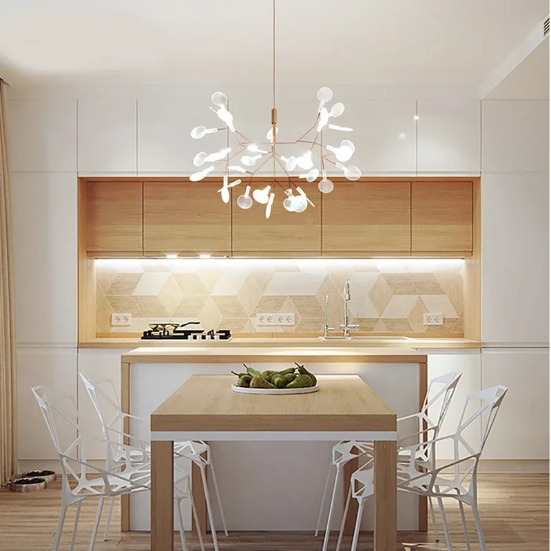 Imagem -02 - Firefly Ramo Led Lustre Nordic Pandent Luz Suspensão Lâmpada Pendurada para Cozinha Ilha Sala de Jantar Quarto