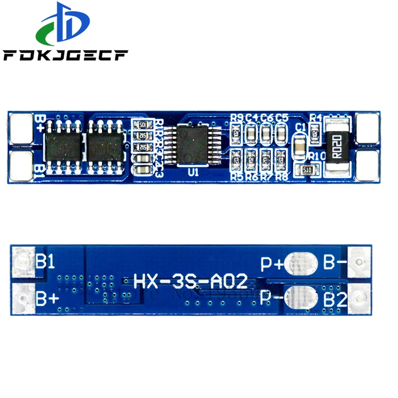 3S 12V 8A Li-ion 18650 Lithium Battery Charger Protection Board 11.1V 12.6V 10A BMS Charger Protection Board