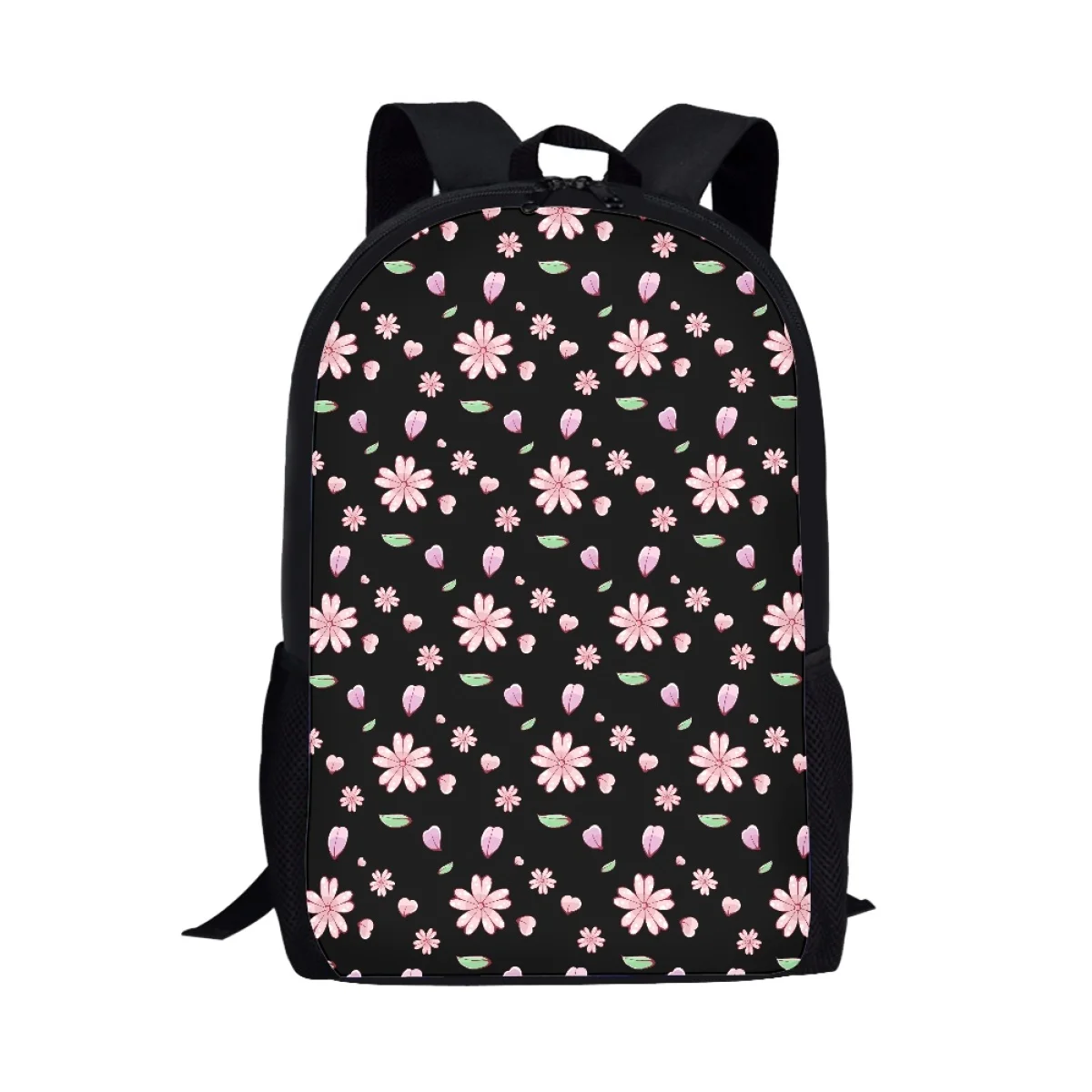 Roze Sakura Patroon Meisjes Jongens Student Schooltas Eenvoudige Stijl Tiener Dagelijks Casual Opslag Rugzak Dames Man Reisrugzak