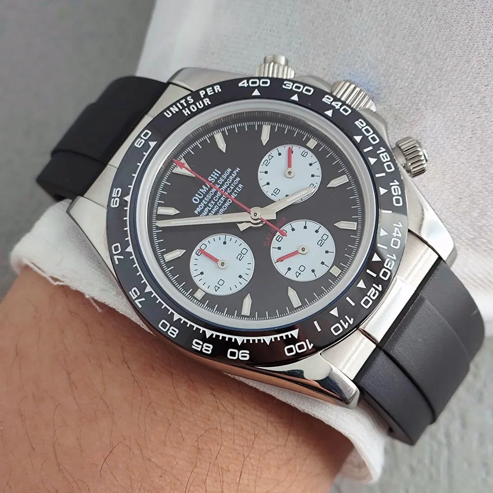ساعة VK63 39.3 مللي متر ساعة فاخرة للرجال كرونوغراف جديد ساعة رجالية ساعة عمل رجالية VK63 كرونوغراف رجالي مقاوم للماء 10ATM
