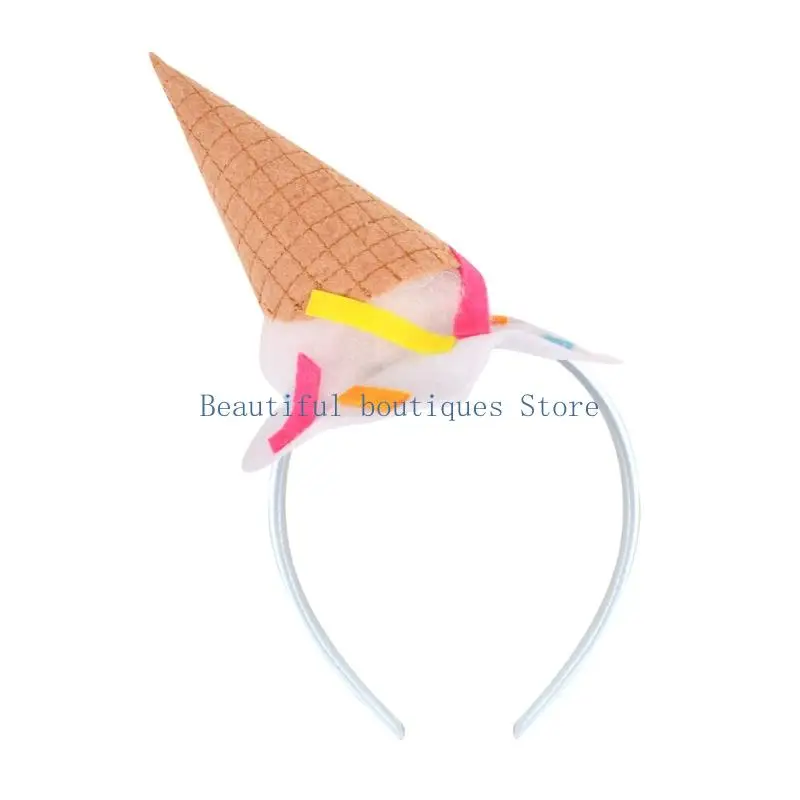 

U4LF Festival Candy Color Charm Cone Hat Hairband For Photoshoots Props
