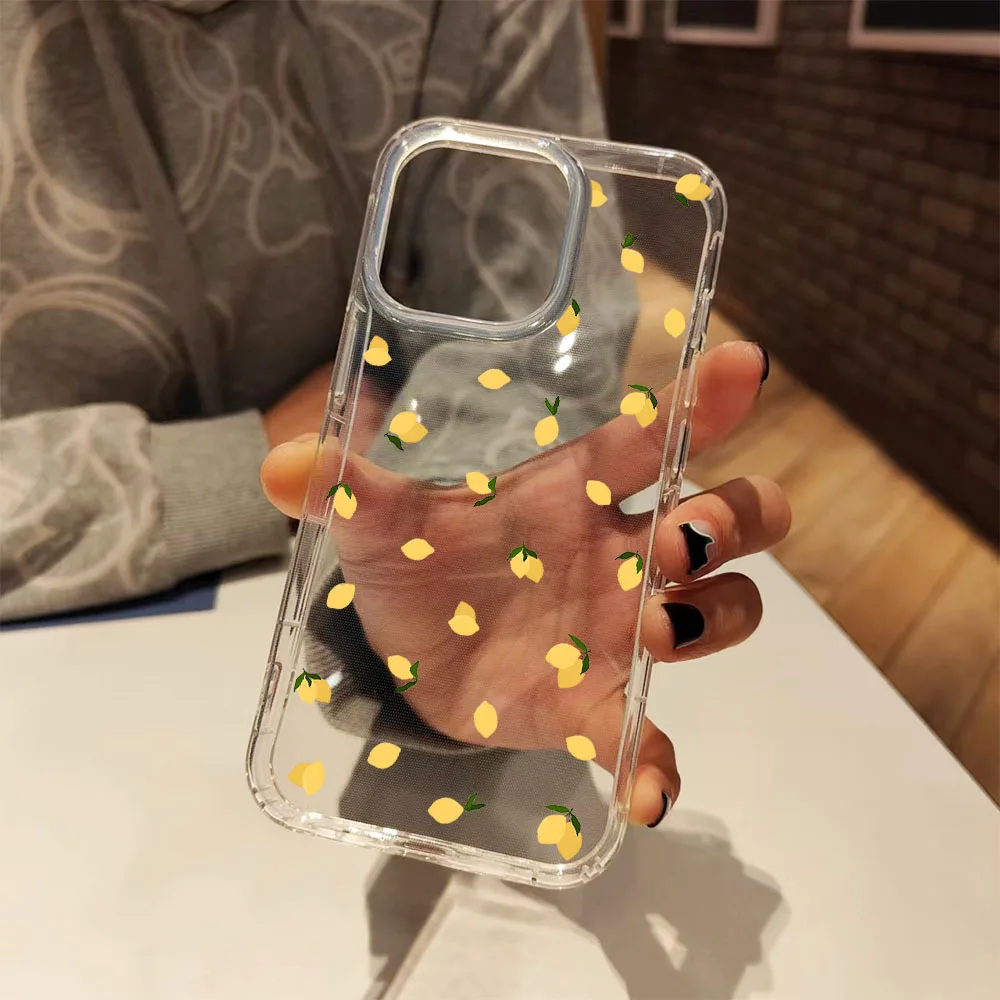 Luxury Simple yellow Lemon Phone Case For Samsung A36 A26 A56 A16 A06 A55 A35 A25 A54 A34 A24 A14 A53 A33 Clear TPU Back Cover