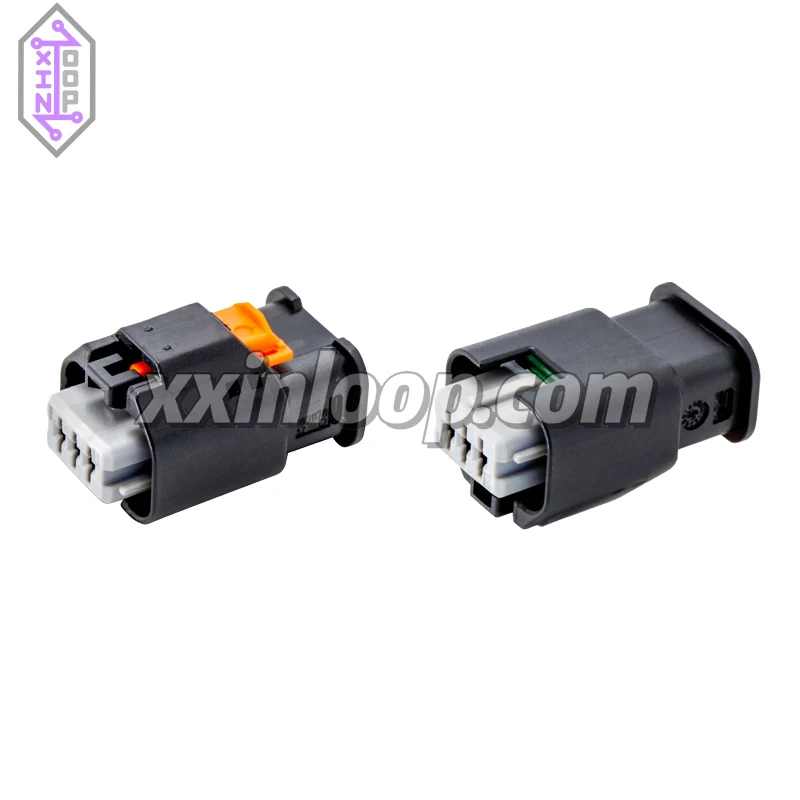 

1-1801178-3 Automotive Connector Housing 3 Position 3 33 mm Pitch Sealable Wire to Wire Female Terminal Housing Gray Rated IP69K