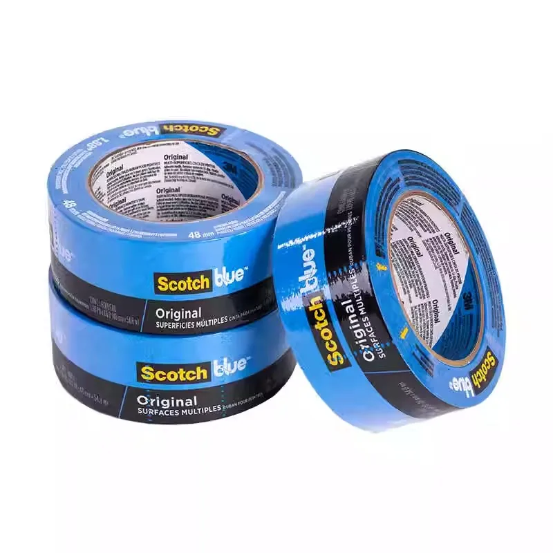 3M #2090 Blue Textured Paper Tape Heat Resistant Tape for 3D Printing Home Decoration Car Paint Spray Shield Masking Tape