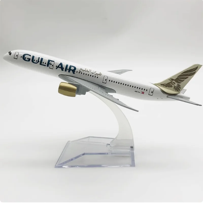 Diecast 1/400 Scale Gulf Air B-787 B787 Aircraft Model Toys Alloy Aircraft Model Collection Display Boutique Decoration