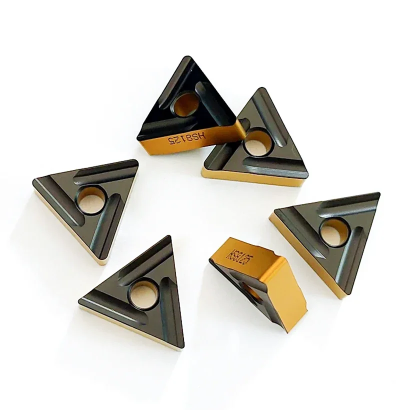 10Pcs/Box TNMG160408R-M Triangular CNC Inserts Dual-Tone Coating Suitable For Steel Workpieces Tool Steel Etc
