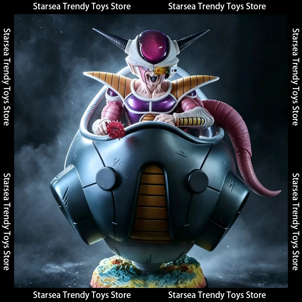 JT Studio Dragon Ball Super 3 Frieza avec voiture, mains interchangeables, PVC, 25 cm / 9,84 pouces, figurine de collection d'anime pour bureau, cadeau