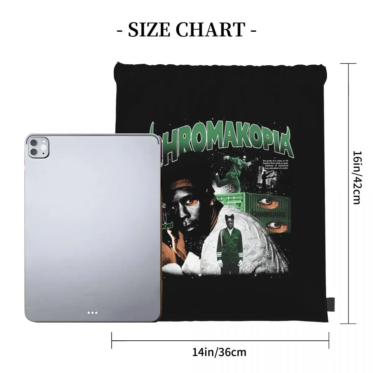 Chromakopia Stylish Tylers The Creator Backpacks Fashion Drawstring Bundle Pocket Shoes Bag Tas Buku Untuk Pelajar Perjalanan