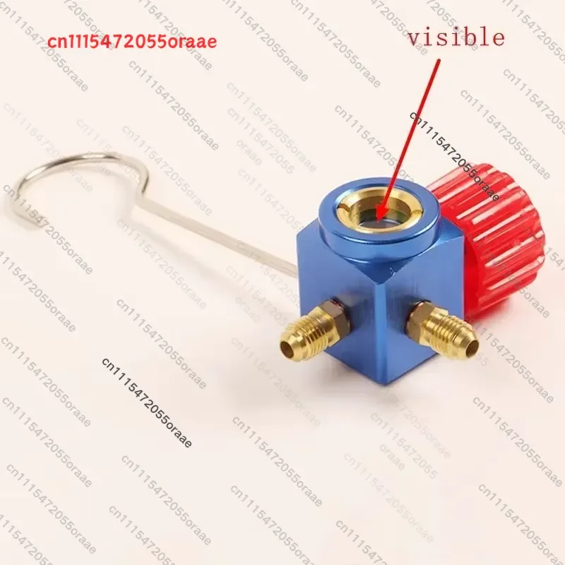 tools 1pc Visible Refrigeration Air conditioning Freon A/C Manifold Gauge Meter Valve with hook 1/8