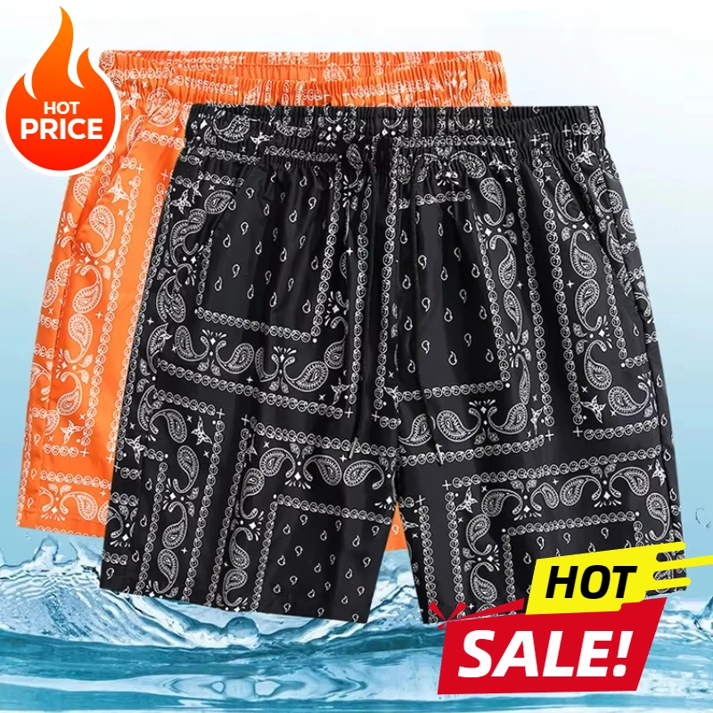 Beach Shorts Men Summer Breeches Board Shorts Large Euro US Size Thin Quick Dry Trousers Casual Sports Short Pants Sportswear