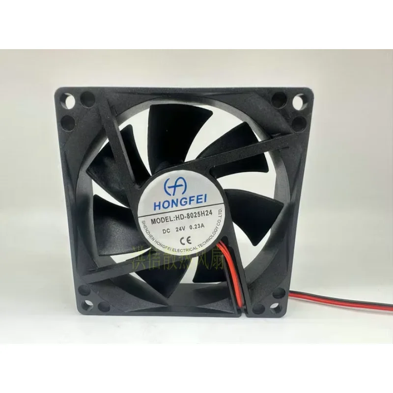 

HONGFEI HD-8025H24 DC 24V 0.23A 80x80x25mm 2-Wire Server Cooling Fan