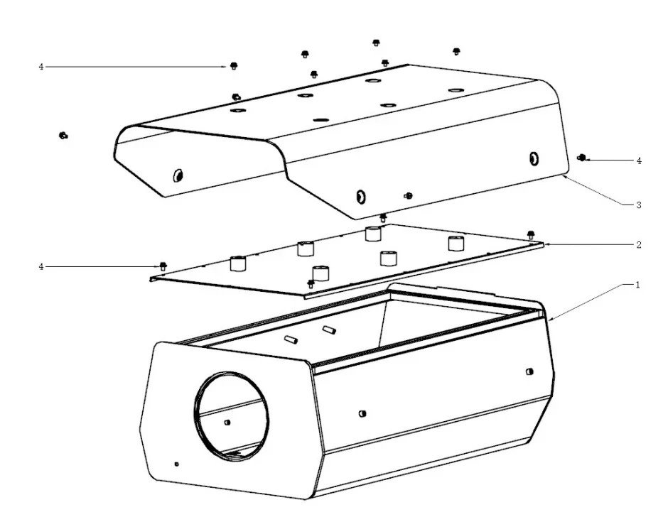 OEM Outdoor Large Aluminum PTZ Camera Housing Cctv Camera case  Security Camera Accessories Enclosure for PTZ Mounting