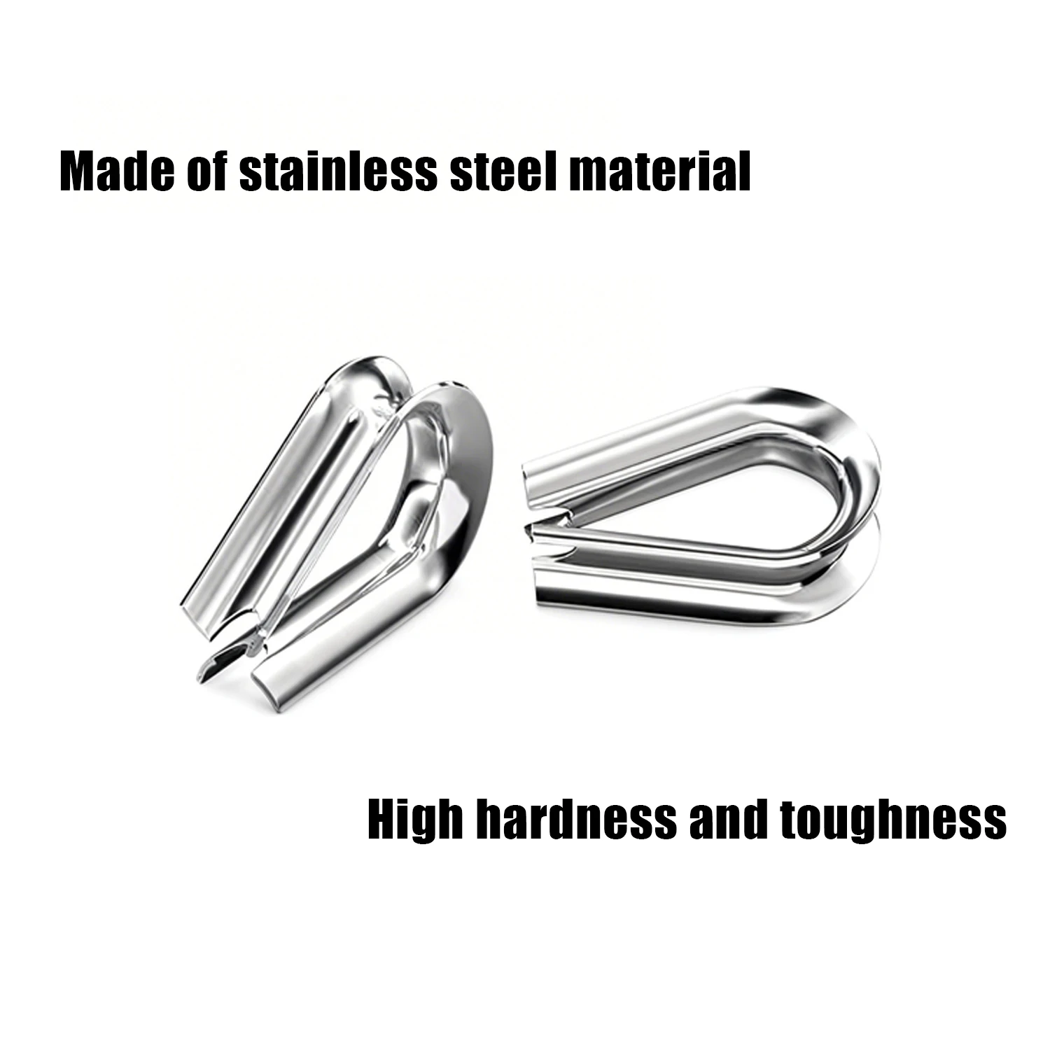 M3-32 304 Stainless Steel Thimbles Clamp Chicken Heart Ring Protective Sleeve Fixing accessories Cable Wire Rope bushing Clips
