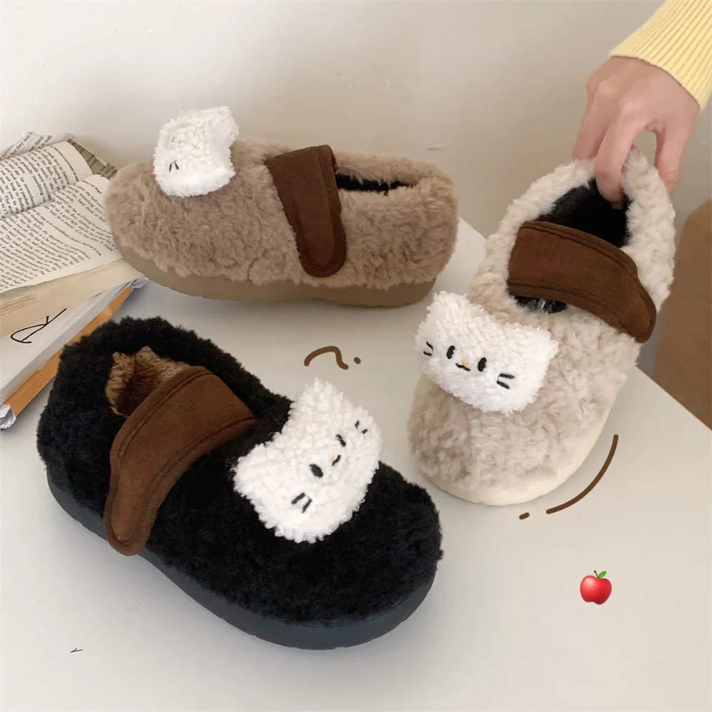 Cute Animal House Slippers-Fuzzy Warm Bedroom Slipper Socks Non-Slip Grippers with Funny Face Designs Fun Christmas Gifts Unique