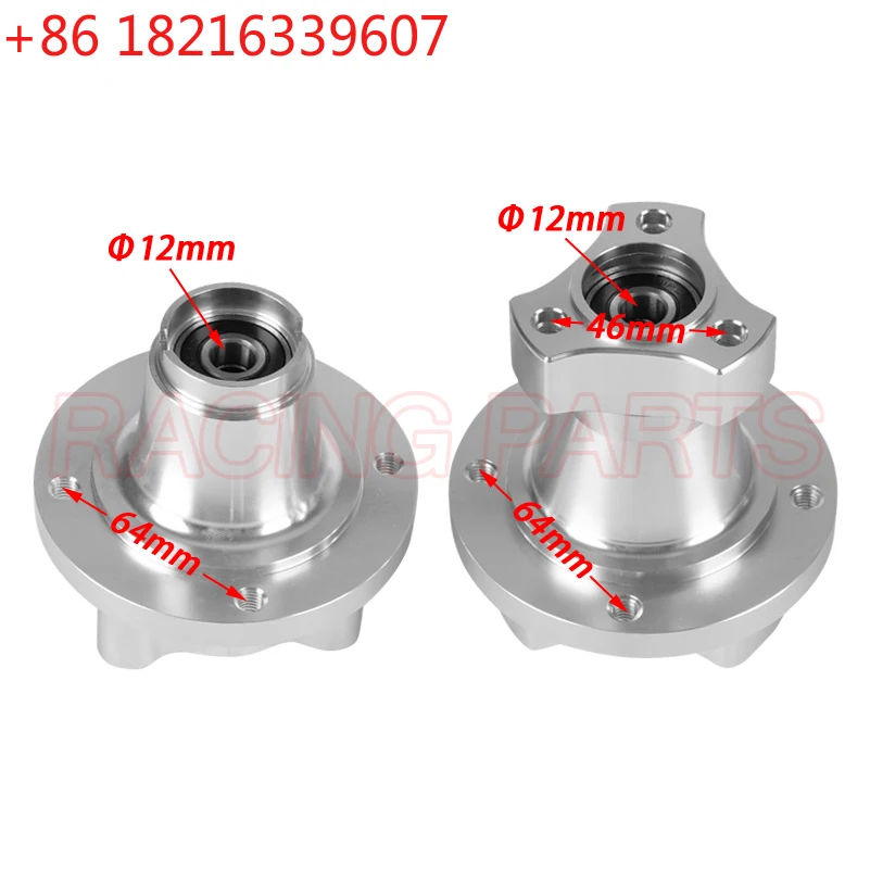 TAO CNC Silver Front & Rear Disc Brake Hub Wheel Rim Hub for Dax Ruckus Zoomer Monkey Z50 bike