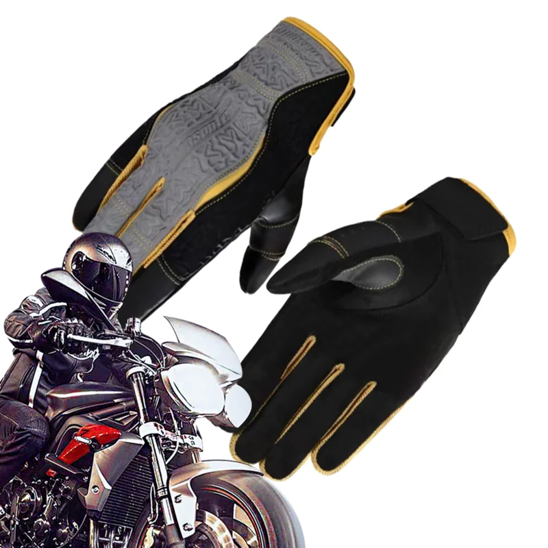 Riding Gloves Motorcycle Mens Anti-Slip Mountain Bike Gloves Motocross Gloves Shock-Absorbing Motorbike Gloves Full Finger