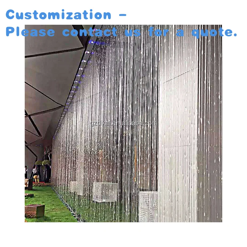 

custom.Indoor Outdoor Dmx Controlled Rain Curtain Fountain Led Waterfall Fountain