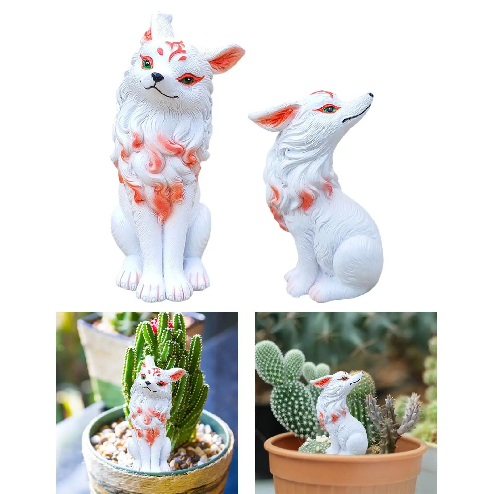 Cute Animal Statue Miniature Landscape Decorative Housewarming Gift Animal Figurine for Tabletop Balcony Patio Yard Outside