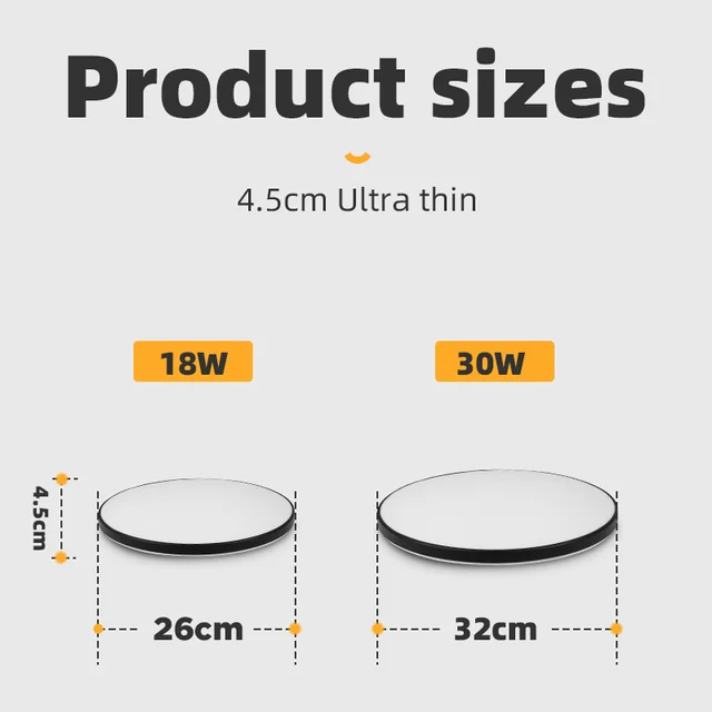 Led Ceiling Lamp Modern Ceiling Light IP65 Waterproof Round 30/18W Indoor Lighting For Bathroom Living Room Kitchen Balcony 220V 4 Led Ceiling Lamp Modern Ceiling Light IP65 Waterproof Round 30/18W Indoor Lighting For Bathroom Living Room Kitchen Balcony 220V 4