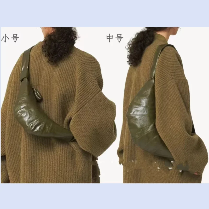 24 year new box linen coated cow horn niche high-end feeling dumpling crossbody chest and waist can be sung bag