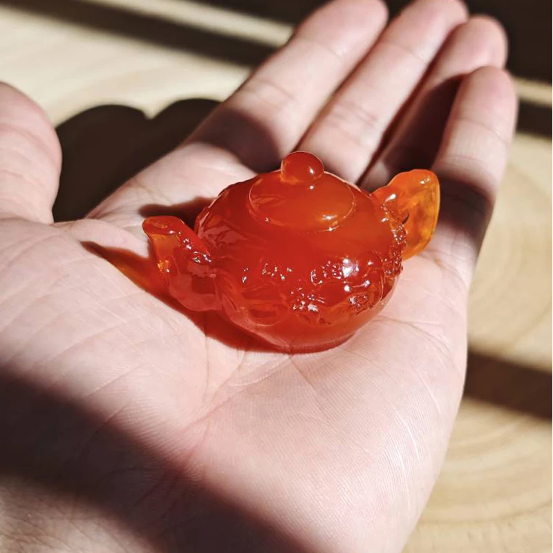 taiwanese-money-ing-tea-pot-amulet-for-mahjong-plang-honey-amber-small-tea-pot-handheld-piece-fem-special-ornament