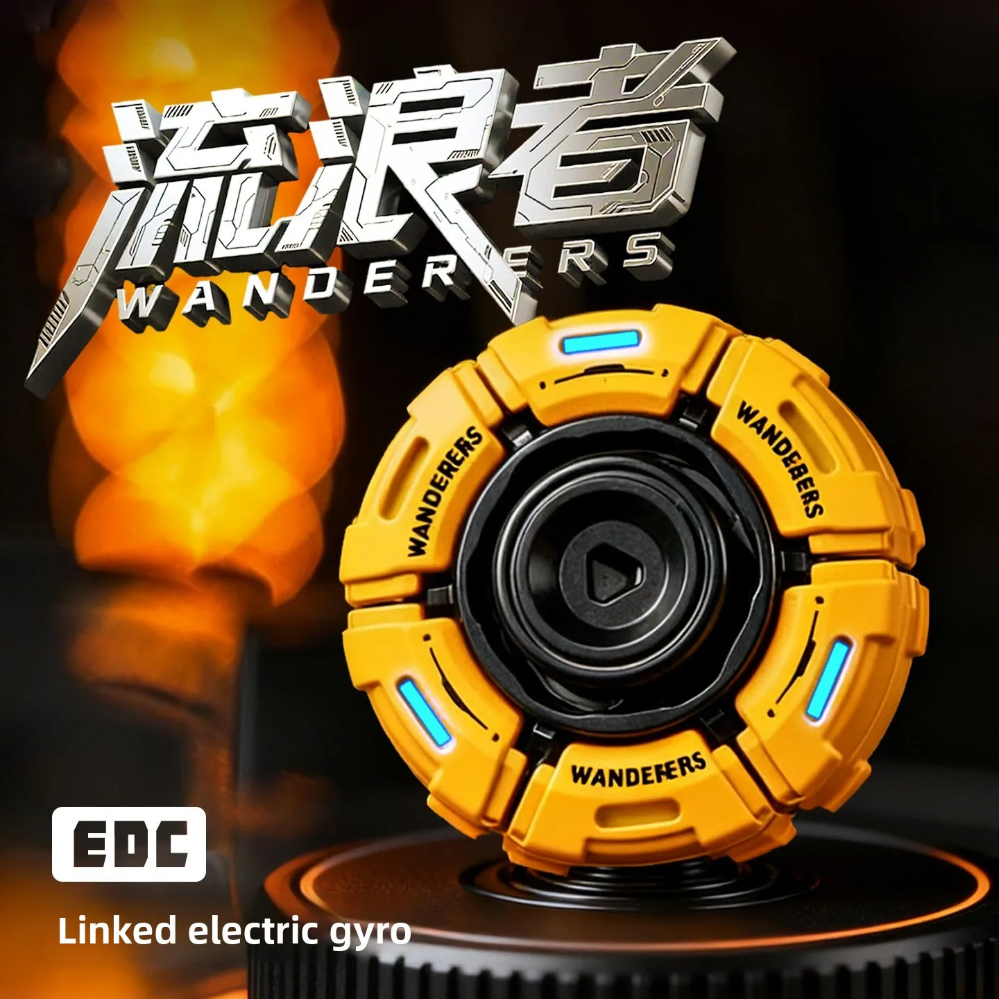 

Metal Linkage Armor Opening Fidget Spinner – 2 in 1 EDC Decompression Toy with Mechanical Push Card Slider, Stress Relief