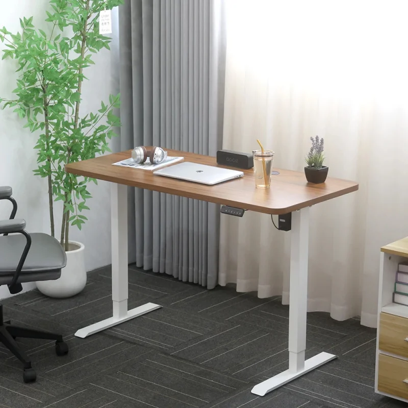 custom.Modern Adjustable Office Standing Desk Single Brushless Motor Height Adjustable Table with Double Crossbeams