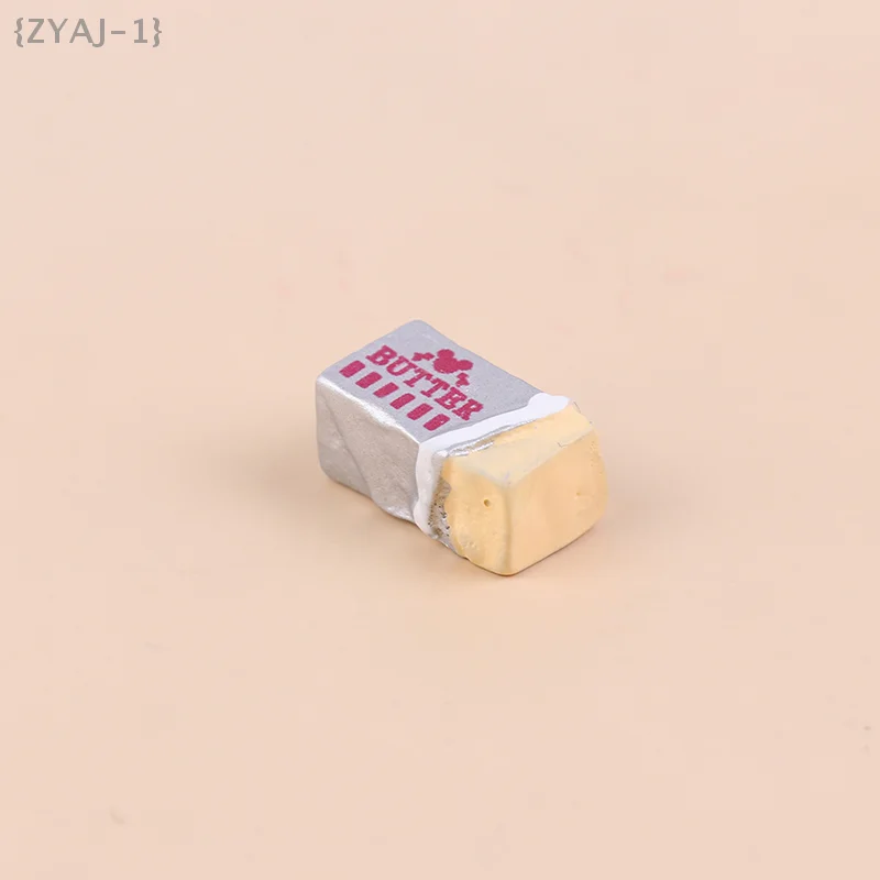 6 個ドールハウスミニチュア食品バターごっこ遊びキッチン Diy パンセットおもちゃ朝食食器アクセサリー