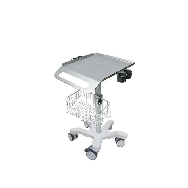Multifunctional Mobile Instrument Cart Height Adjustable Portable Equipment Trolley For Clinic Use
