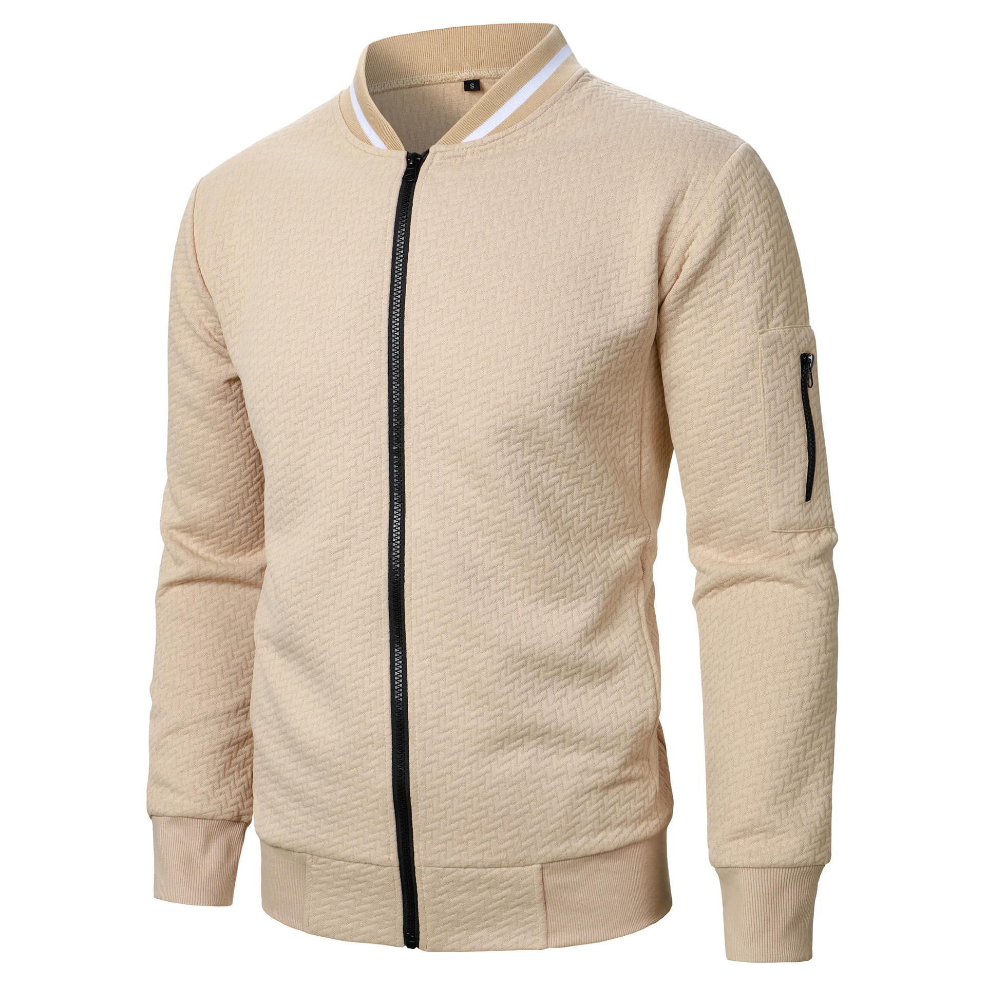 Chaqueta de béisbol para hombre, uniforme de béisbol, abrigos de cuello alto informales diarios, chándales de moda, sudaderas atléticas con cremallera, Otoño e Invierno