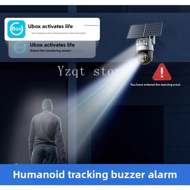 Foreign trade special solar dual lens monitor 360 degree camera mobile phone remote