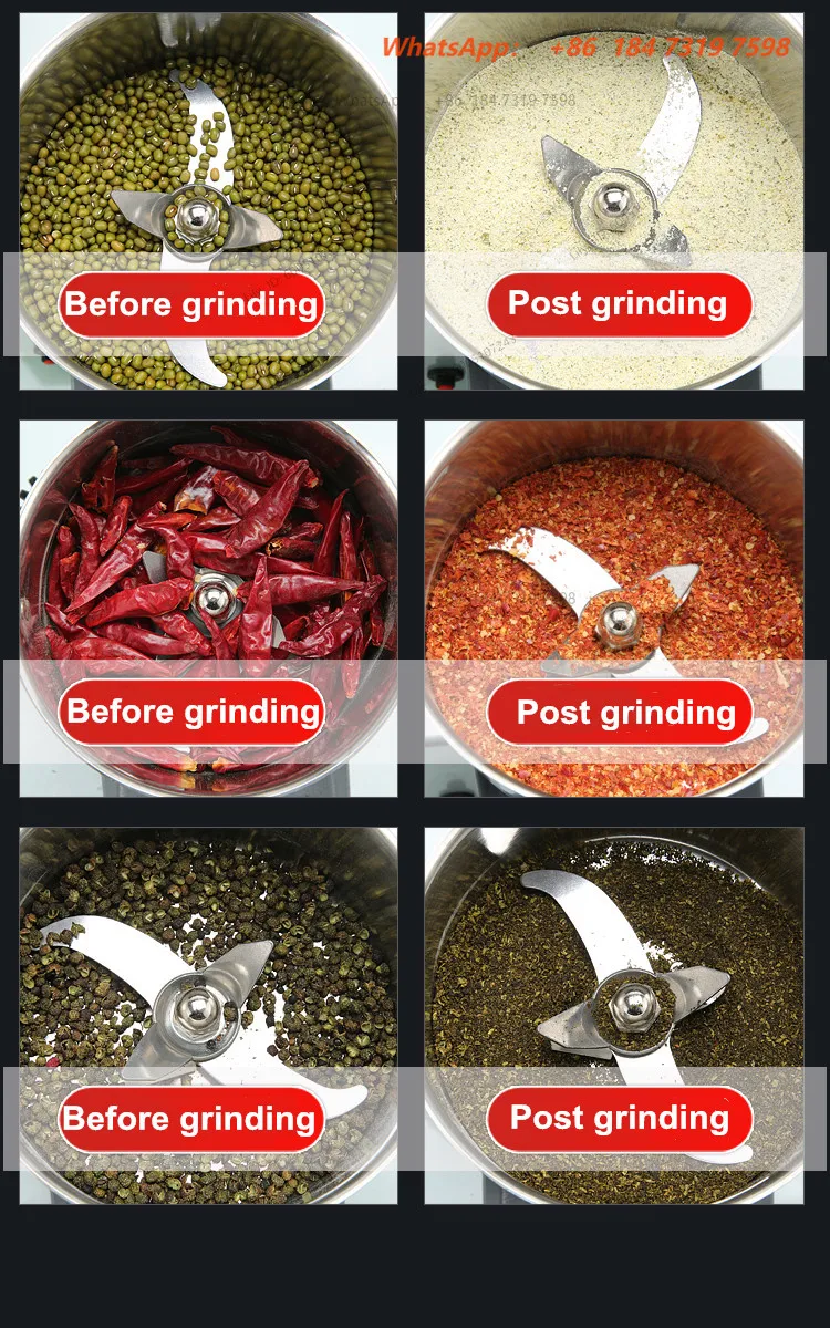 4500G 4500W Coffee Grinder 430 Stainless Steel Commercial Medicine Flour Powder Crusher Powder Crusher High Speed Intelligent